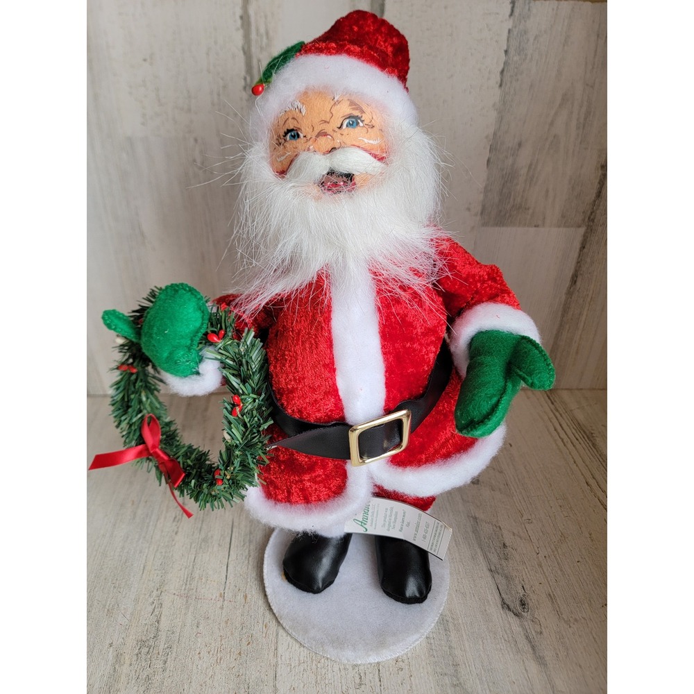 Annalee 14inch tall Santa Claus doll figure Xmas plush vintage home decor